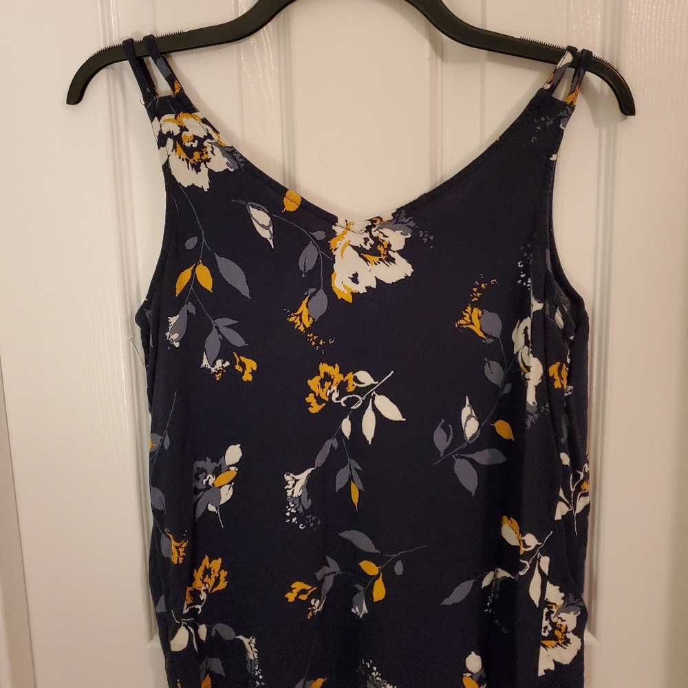 Maurices blue & yellow floral top